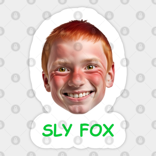 SLY FOX (Green Text) Sticker by Barnes Visuals